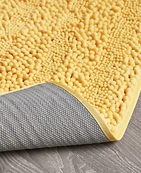 Laura Ashley Astor Chenille Bath Mat, 24" x 60"