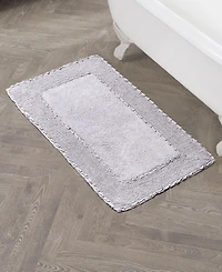 Laura Ashley Cotton Ruffled Bath Rug, 27" x 45"