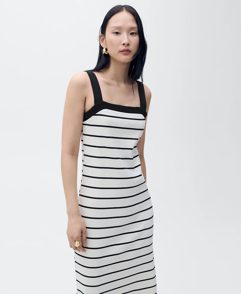 Mango Women's Striped Midi Dress