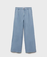 Mango Women's Lyocell Wide Leg Pants