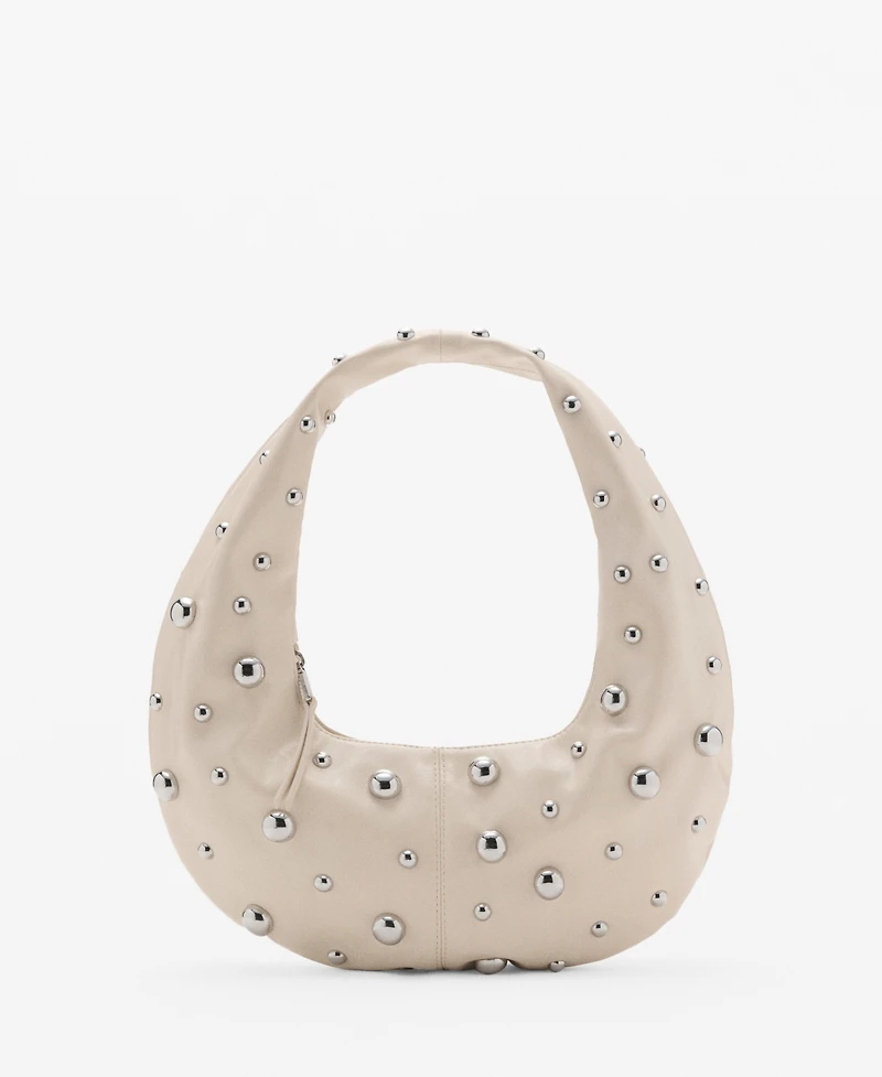 Mango Women's Studded Shoulder Bag
