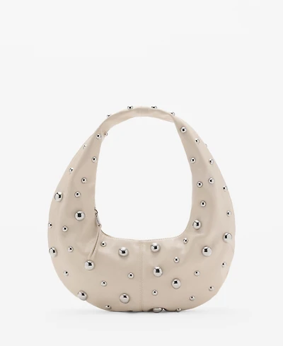 Mango Women's Studded Shoulder Bag