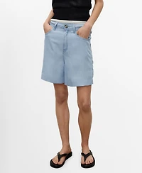 Mango Women's Straight Lyocell Bermuda Shorts