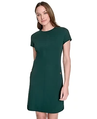 Tommy Hilfiger Women's Button-Trim Shift Dress