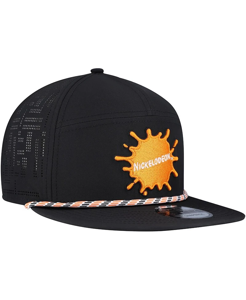 New Era Men's Black Nickelodeon Rope Trucker 9FIFTY Adjustable Hat