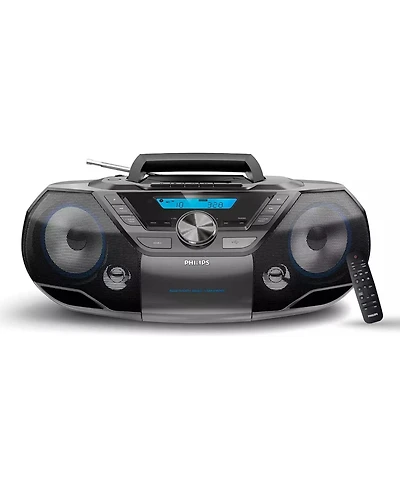 Philips Portable Cd Player Boombox - Bluetooth, Usb, MP3, Cassette, Fm Radio, Powerful Sound, Bass Boost, Digital Display