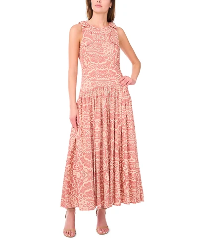 CeCe Women's Sleeveless High-Low Maxi Dress