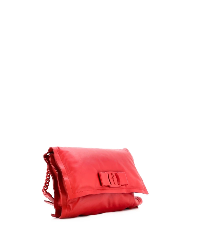 Pre-Owned Salvatore Ferragamo Small Viva Bow Flap Bag Leather