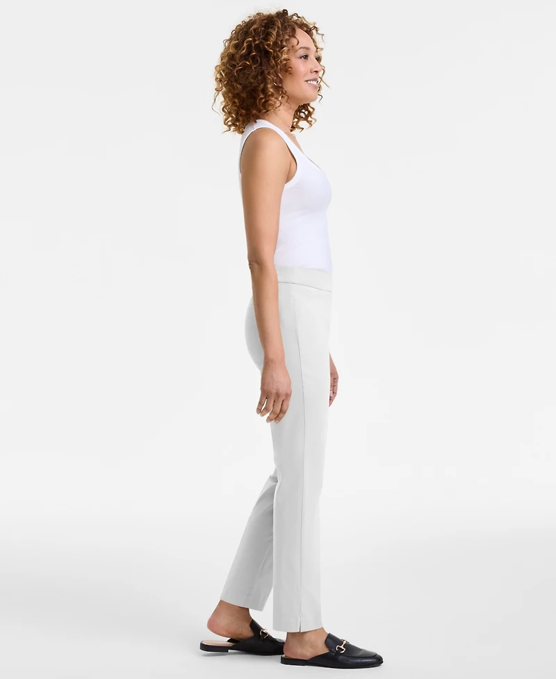 Jm Collection Women's Tummy-Control Cambridge Slim-Leg Pull-On Pants