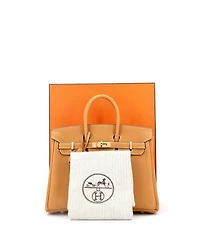 Pre-Owned Hermes Birkin 25 Handbag Brown Maurice with Gold Hardware