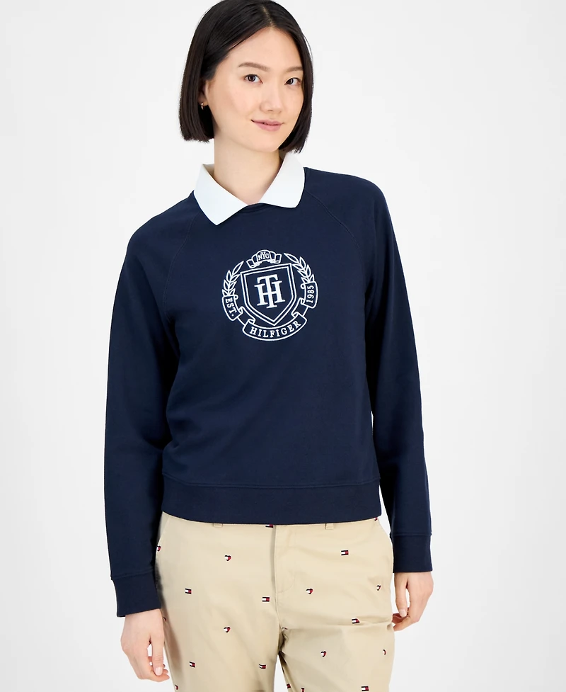 Tommy Hilfiger Women's Two-fer Embroidered Sweatshirt