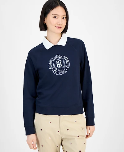 Tommy Hilfiger Women's Two-fer Embroidered Sweatshirt