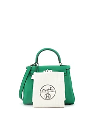 Pre-Owned Hermes Kelly 25 Handbag Swift with Palladium Hardware