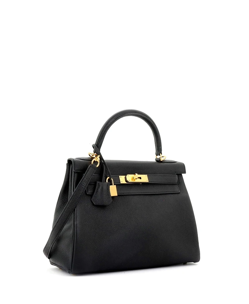Pre-Owned HERMES Kelly Handbag Togo with Gold Hardware