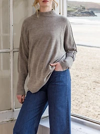 Celtic & Co. Women's Drape Funnel Neck Sweater