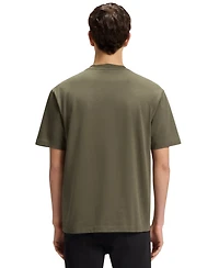 Boss by Hugo Men's Patterned Collar Cotton-Jersey T-Shirt