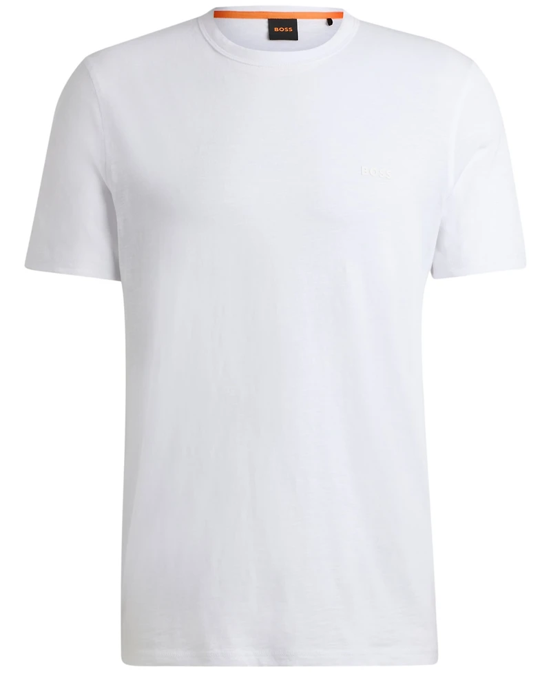 Boss by Hugo Men's Slub-Cotton Logo Detail T-Shirt