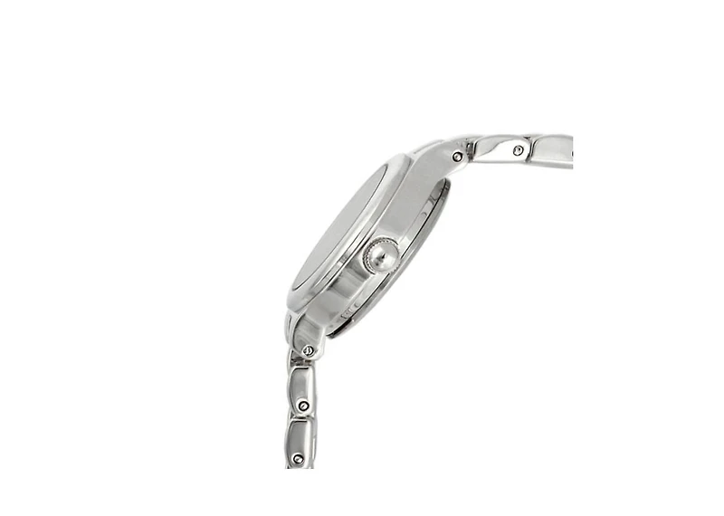 Peugeot Women 22mm Round Silver Self-Adjust Link Bracelet Watch