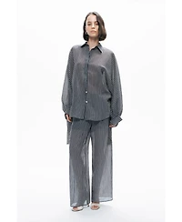 Nocturne Women's Shirt with Tie Sleeve Detail