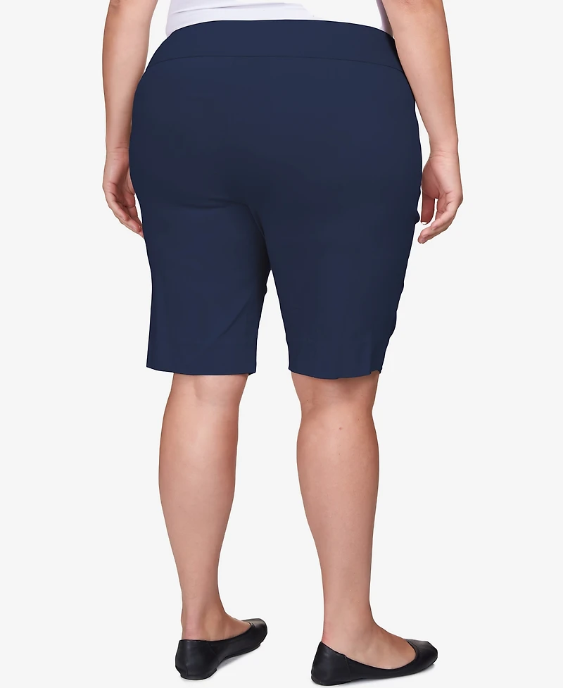 Ruby Rd. Plus Pull On Tech Bermuda Shorts