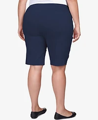 Ruby Rd. Plus Pull On Tech Bermuda Shorts
