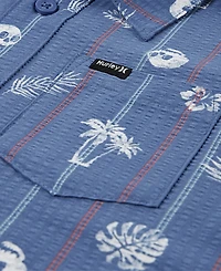 Hurley Big Boys Palm-Print Woven Shirt