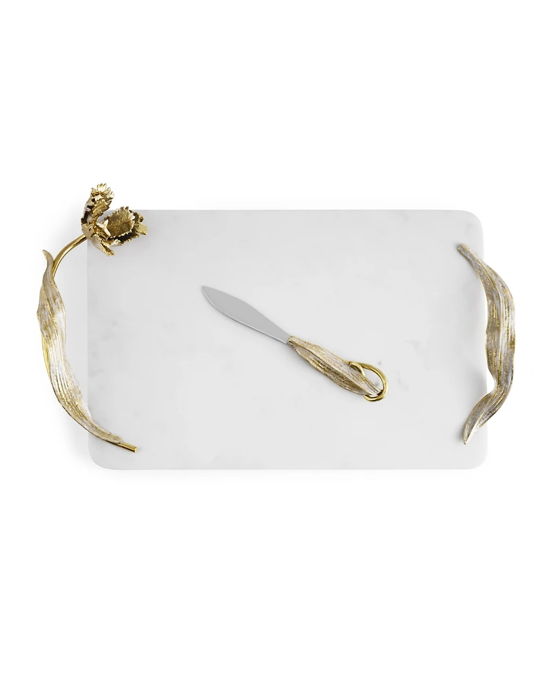 Michael Aram Tulip Cheese Board with Knife