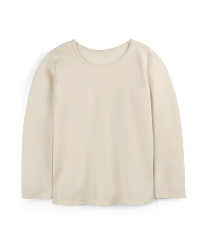 Mightly Kids Fair Trade Organic Cotton Long Sleeve Ribbed Scoop Neck Tee