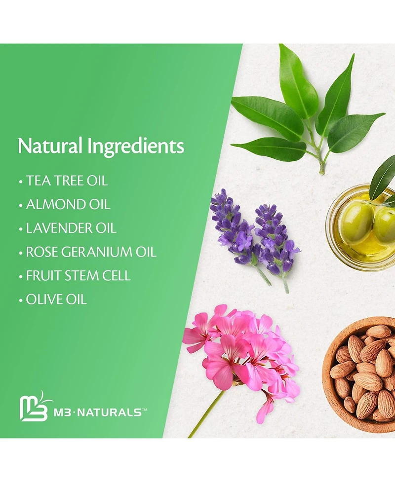 M3 Naturals Natural Tea Tree Balm Infused with Almond Oil and Stem Cell | 2oz