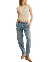 Free People Women's Ready To Go Lace T-Shirt
