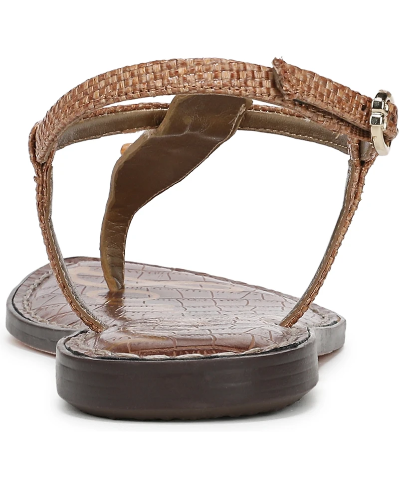 Sam Edelman Women's Gigi Stone T-Strap Flat Sandals