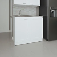 Bickleton Utility Sink Cabinet, 2 Doors, Shelves