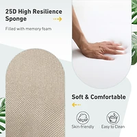 Aoodor 2Pcs Outdoor High Back Dining Chair Cushion Set, Fade and Water Resistant Polyester Fabric Cover with Ties Zipper, 20'' × 37''
