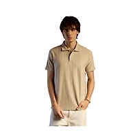 Campus Sutra Men's Saltbox Beige Chevron Polo T-Shirt