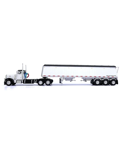 First Gear Dcp 1/64 & Peterbilt 379 Day Cab with Lode King Grain Trailer 60