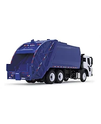 First Gear 1/87 White Mack Lr with Blue McNeilus Meridian Rear Loader Garbage Truck