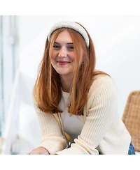 Padded Headband - White Check