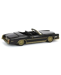 1/64 1976 Cadillac Eldorado Convertible Black Gold California Lowriders 63070-f