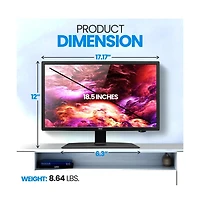 Pyle 18.5'' Eled Rv Digital Tv - Hd Flat Screen Tv with Dvd Combo (PLTLD19)