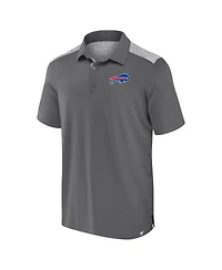 Fanatics Men's Heather Gray Buffalo Bills Long Shot Polo Shirt
