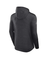 Fanatics Men's Heather Charcoal Pittsburgh Penguins Authentic Pro Tech Pullover Hoodie