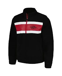 G-iii Sports by Carl Banks Men's Black Arkansas Razorbacks Pinch Runner Half-Zip Sweatshirt