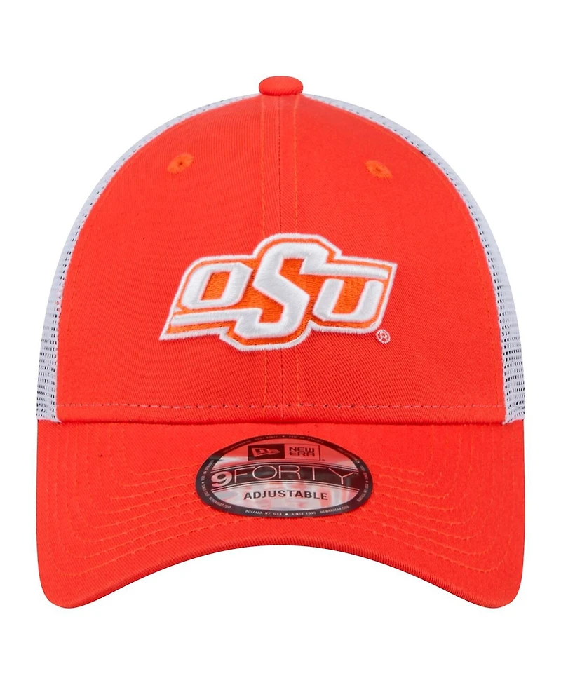 New Era Men's Orange Oklahoma State Cowboys Trucker 9FORTY Adjustable Hat