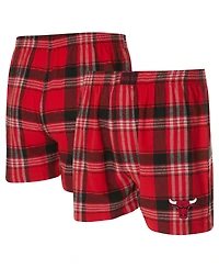 Concepts Sport Men's Red Chicago Bulls Region Flannel Boxer Shorts