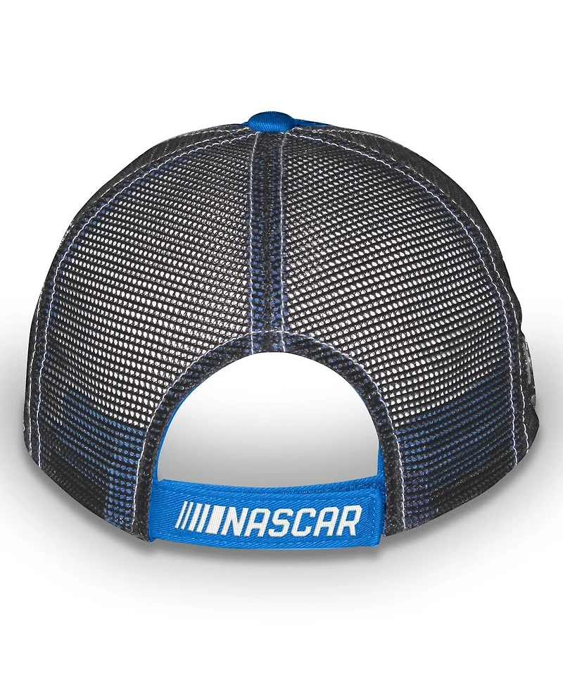 Checkered Flag Sports Men's and Women's Blue Nascar Vintage Patch Trucker Adjustable Hat