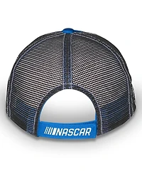 Checkered Flag Sports Men's and Women's Blue Nascar Vintage Patch Trucker Adjustable Hat