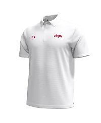 Under Armour Men's White Maryland Terrapins Playoff Chest Stripe Performance Polo Shirt