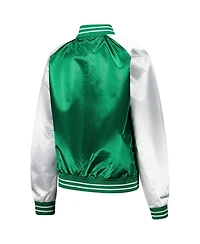 Mitchell & Ness Women's Green New York Jets Team 2.0 Satin Raglan Full-Snap Jacket