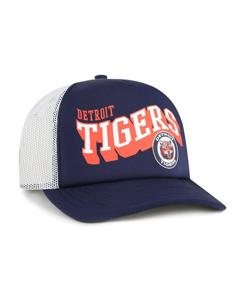 '47 Brand Men's Navy Detroit Tigers Meander Foam Trucker Snapback Hat