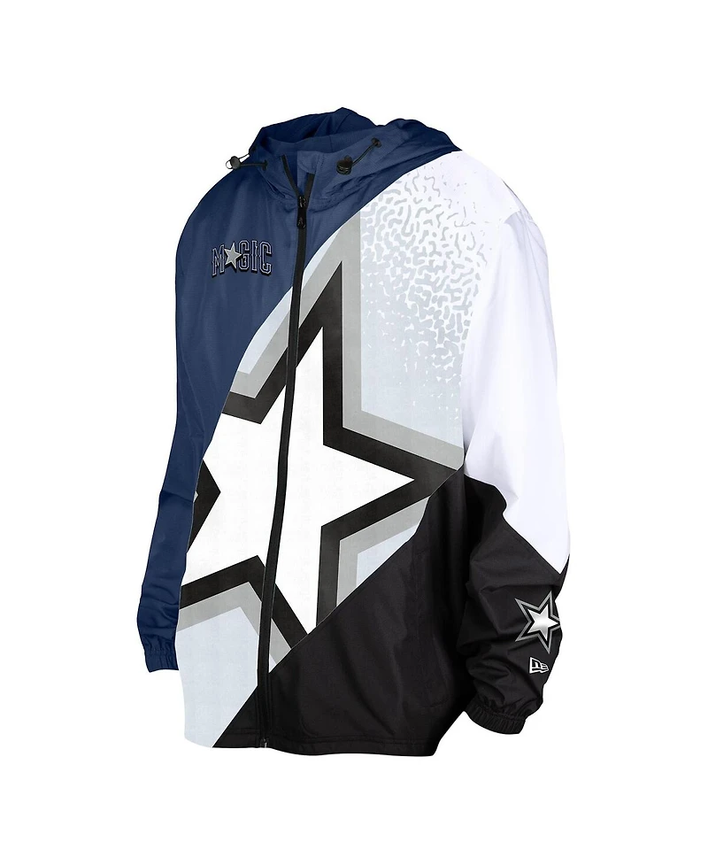 New Era Men's Navy Orlando Magic 2024/25 City Edition Full-Zip Windbreaker Jacket